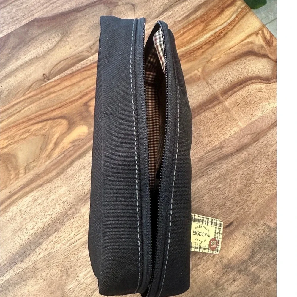 BOCONI Nashville Black RFID Travel Pouch Cosmetic‎ Makeup Bag